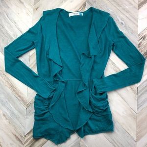 Anthropologie Sparrow Teal Promenade Cardigan